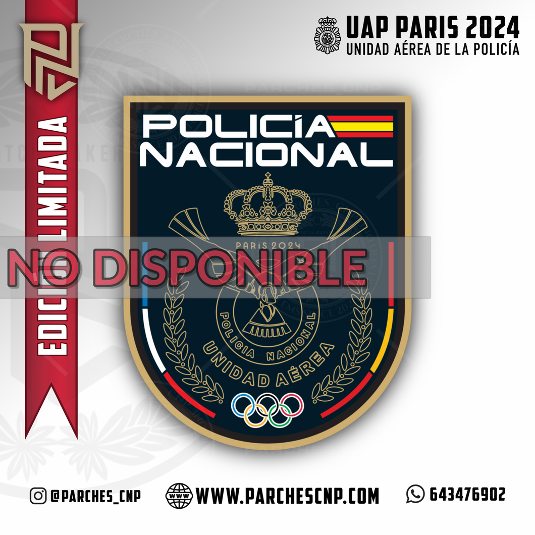 EMBLEMA UNIDAD DE MÉDIOS AÉREOS JJ.OO PARÍS 2024 POLICÍA NACIONAL