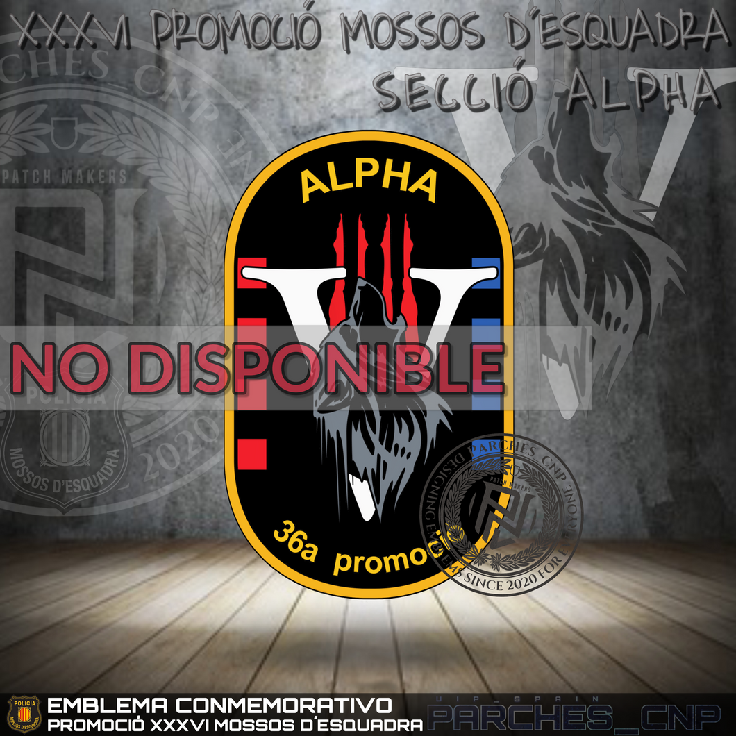 EMBLEMA PROMOCIÓ XXXVI MOSSOS D´ESQUADRA SECC ALPHA AÑO 2023