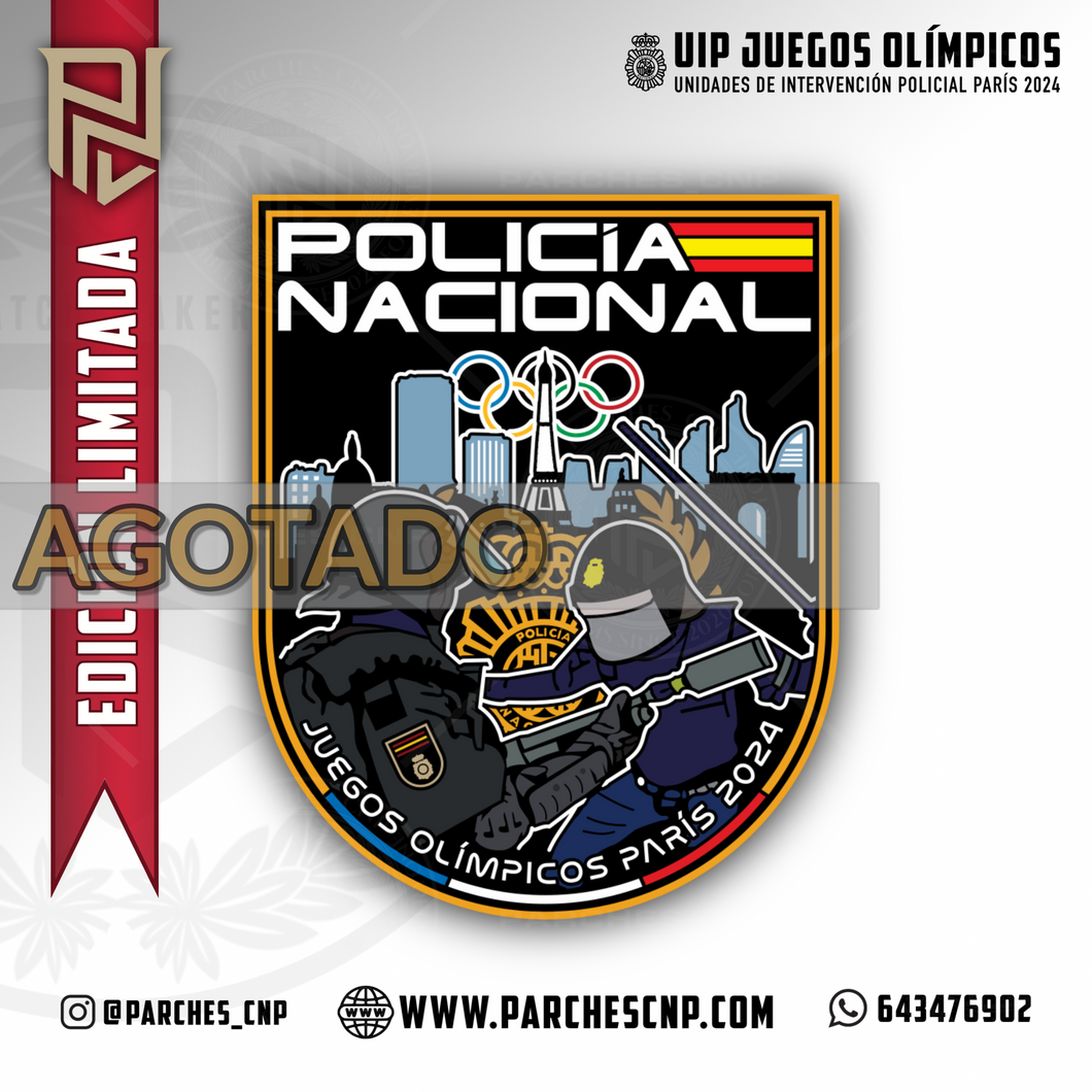 EMBLEMA FANTASÍA UNIDAD DE INTERVENCIÓN POLICIAL JJ.OO PARÍS 2024 POLICÍA NACIONAL