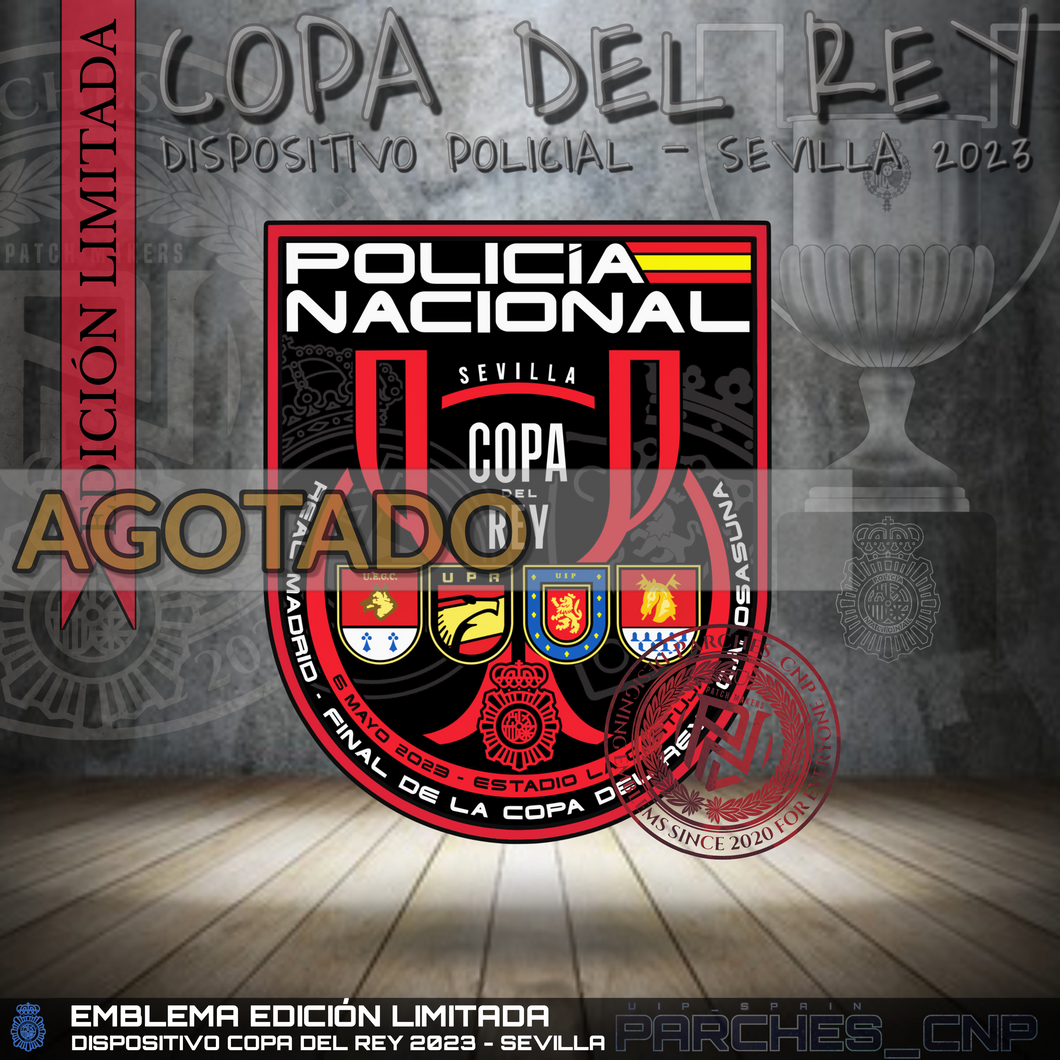 EMBLEMA CONMEMORATIVO DISPOSITIVO POLICIAL FINAL COPA DEL REY - SEVILLA 2023