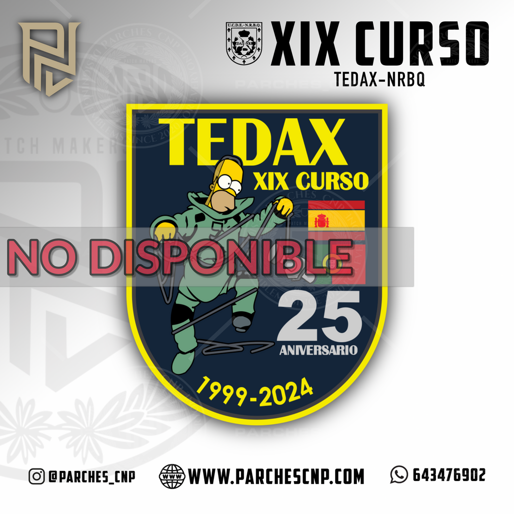 EMBLEMA CONMEMORATIVO 25 ANIVERSARIO DEL CURSO XIX TEDAX