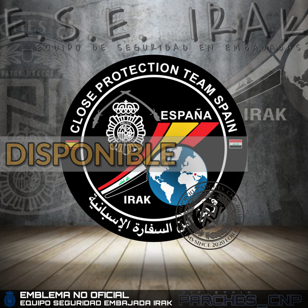 EMBLEMA DE BRAZO EQUIPO DE SEGURIDAD EMBAJADA DE IRAK