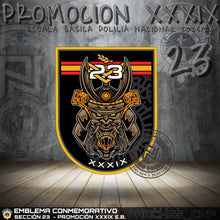 Cargar imagen en el visor de la galería, EMBLEMA CONMEMORATIVO SECCIÓN 23 P.N. E.B. PROMOCIÓN XXXIX
