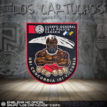 Cargar imagen en el visor de la galería, EMBLEMA BRAZO DEL GRUPO &quot;LOS CARTUCHOS&quot; DEL C.G.P.C.
