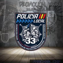 Cargar imagen en el visor de la galería, EMBLEMA CONMEMORATIVO PROMOCIÓN XXXIII POLICÍA LOCAL DE TOLEDO
