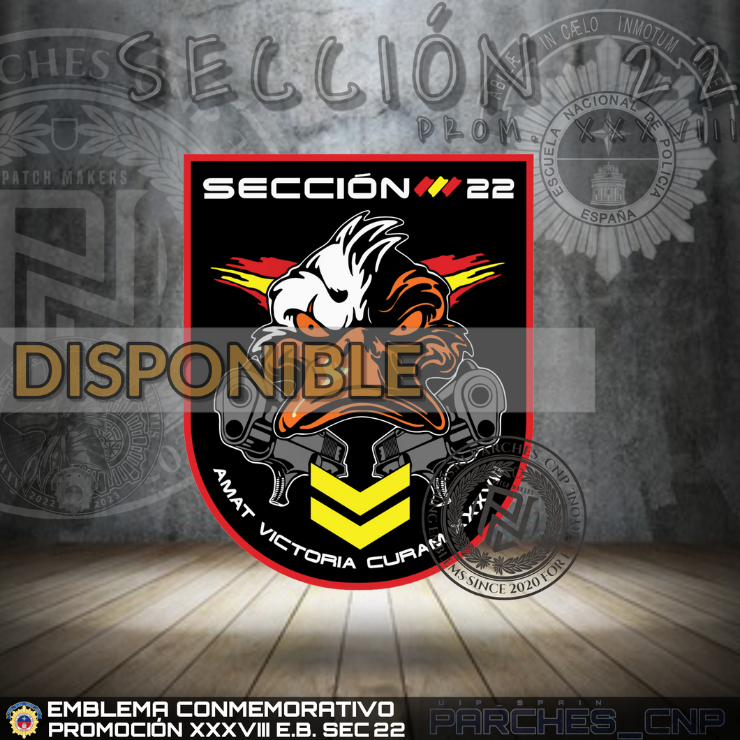 EMBLEMA CONMEMORATIVO DE LA SECCIÓN 22 DE LA PROMOCIÓN XXXVIII