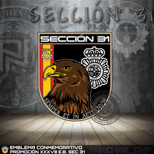 Cargar imagen en el visor de la galería, EMBLEMA CONMEMORATIVO DE LA SECCIÓN 31 DE LA PROMOCIÓN XXXVIII
