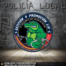 Cargar imagen en el visor de la galería, EMBLEMA CONMEMORATIVO SECC 04 PROMOCIÓN LIX POLICÍA LOCAL DE MADRID
